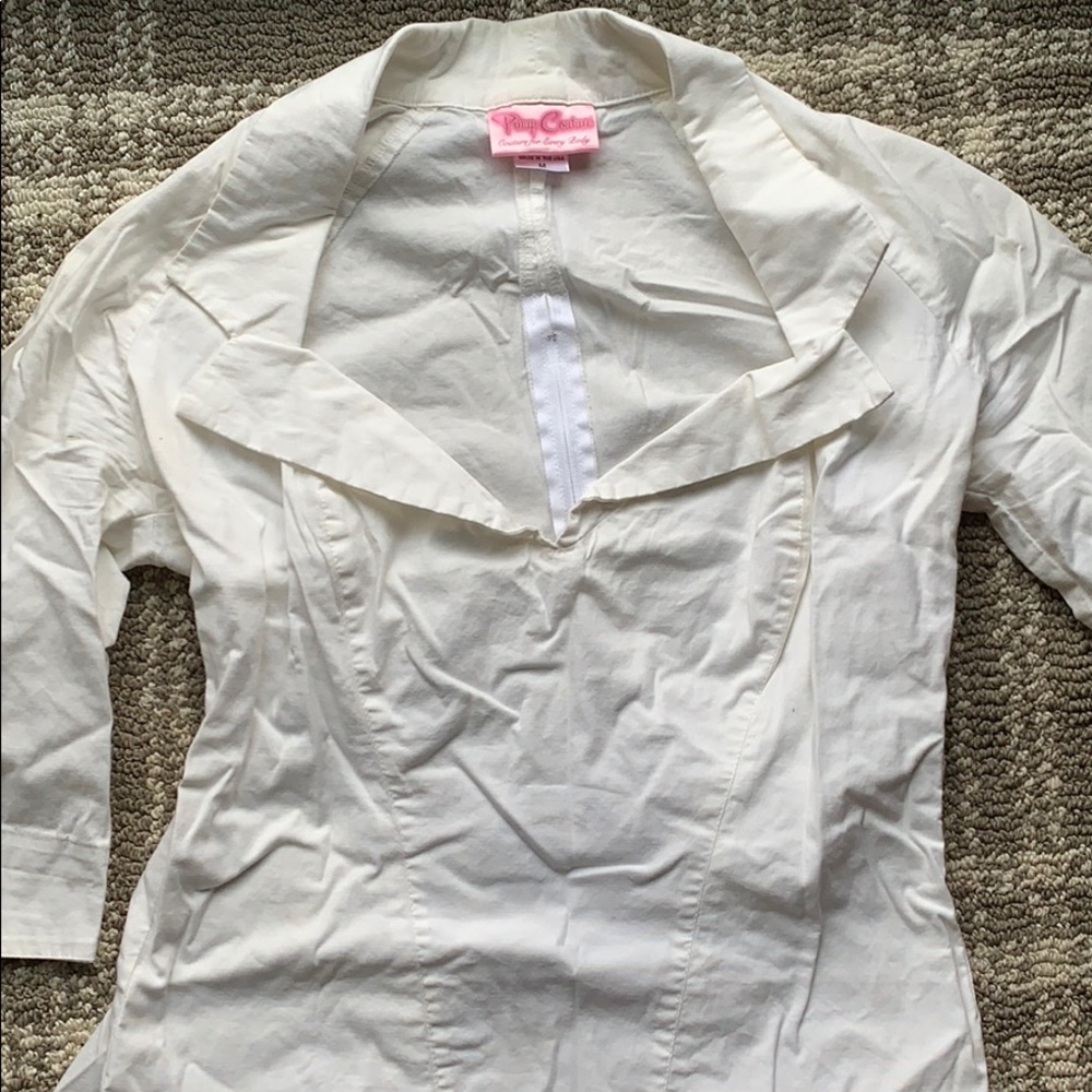Pinup Girl/Dapper White Blouse